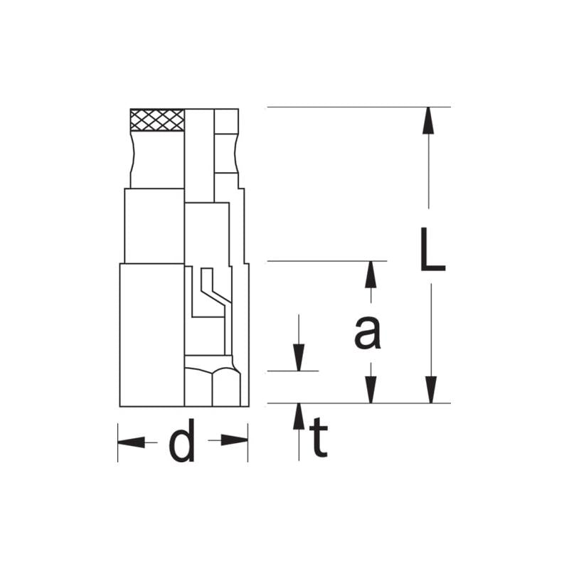 Gedore 6361930 Spark Plug Socket with Retention Spring 18 mm 1/2 Inch