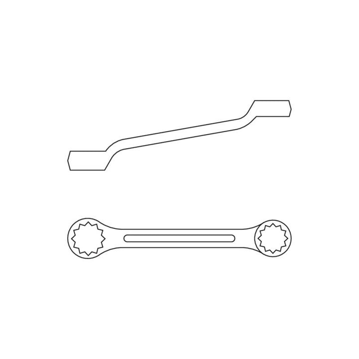Gedore 6051230 Double Ended Ring Spanner Short 8x9 mm