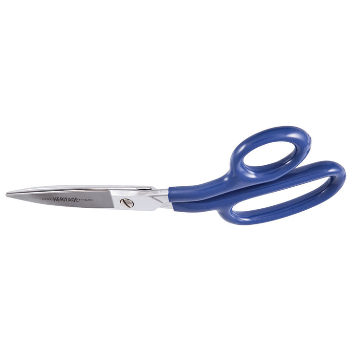 Heritage Cutlery 718LRC 8 5/8'' Heavy Duty Carpet Shear w/ Large Ring / Curved / Coated Handle