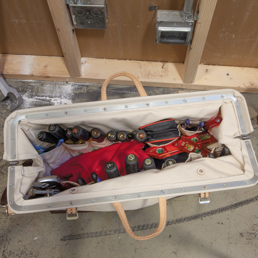 Klein Tools 5102-24SP Deluxe Canvas Tool Bag, 24-Inch