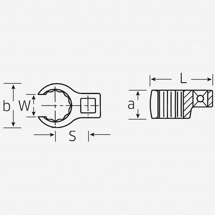 Stahlwille 01490034 CROW-RING 440A Spanners, 1/4 inch Drive