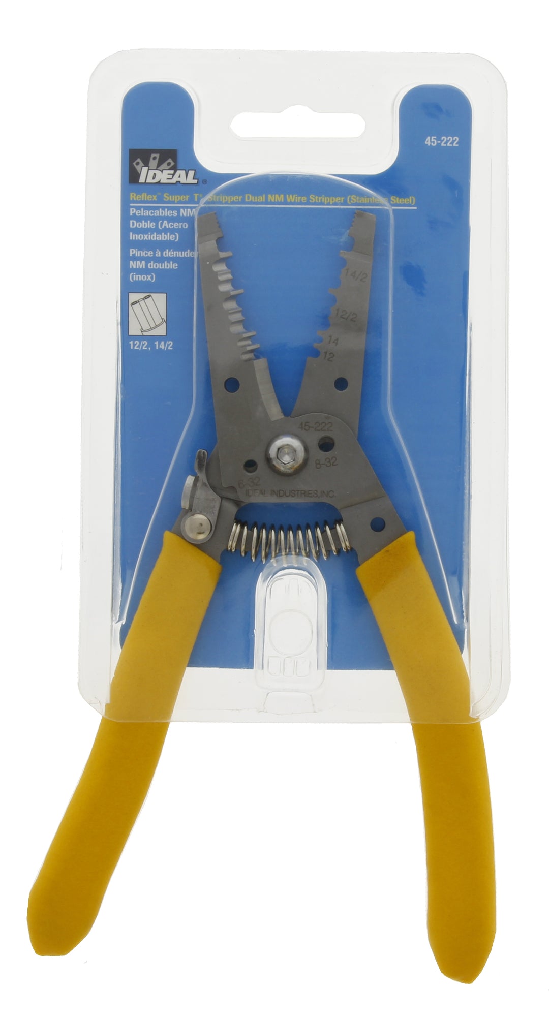 Ideal 45-222 Reflex Super T-Stripper Dual NM Wire Stripper, Stainless Steel