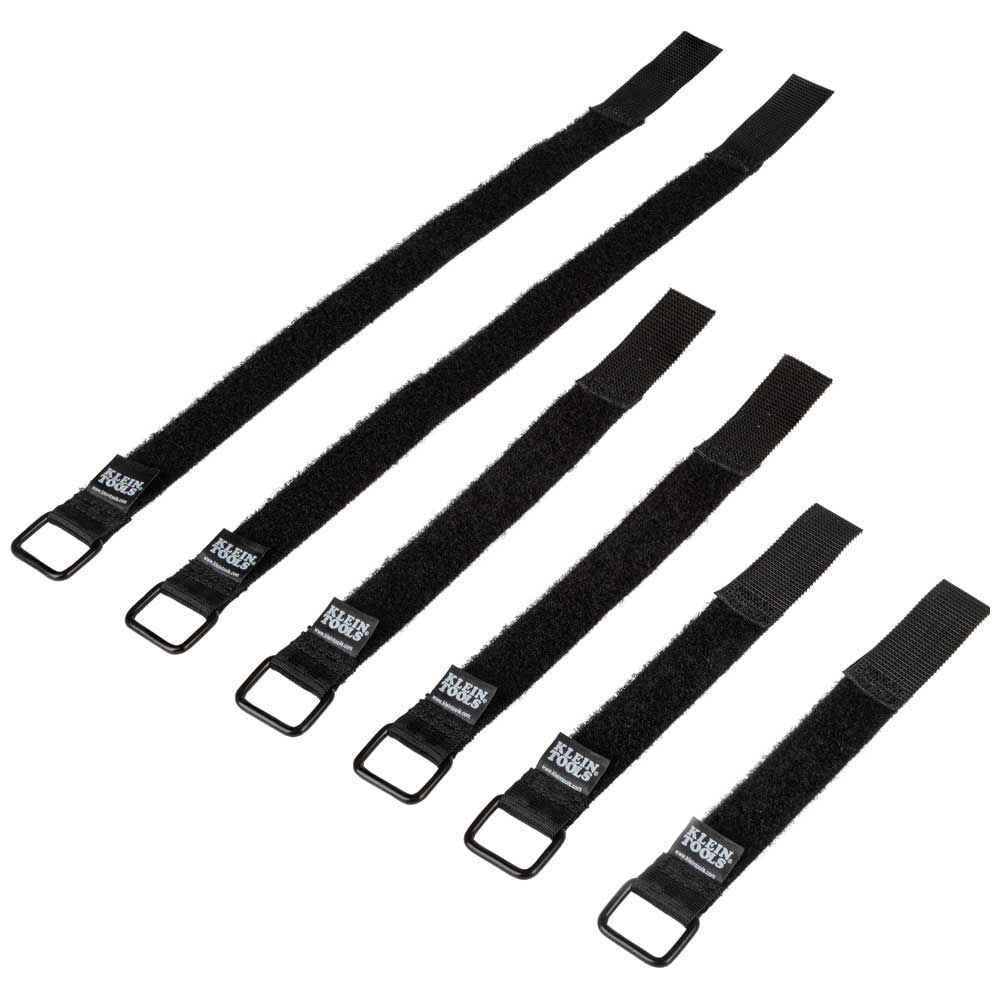 Klein Tools 450-600 Hook and Loop Cinch Straps, 6-Inch, 8-Inch and 14-Inch Multi-Pack