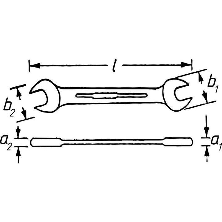 Hazet 450N-10X11 Double Open-End Wrench, 10x11mm