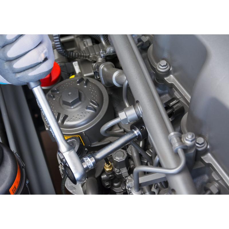 Hazet 4550-21 Injection Line Wrench, 21mm 12-Point Profile, 1/2" Square Drive