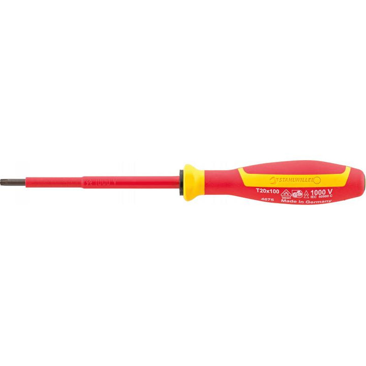 Stahlwille 46753025 4675 VDE DRALL+ T25 x 100mm Insulated TORX® Screwdriver