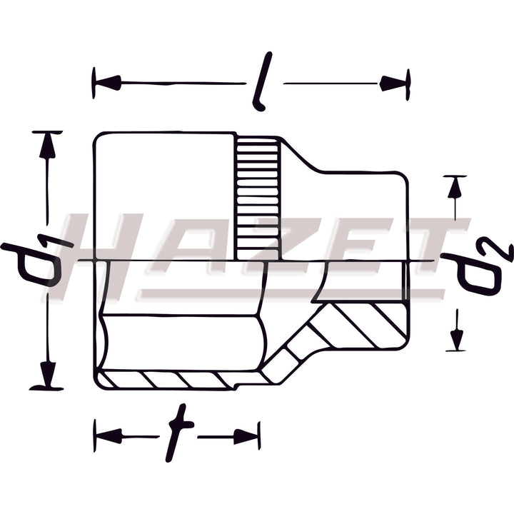 Hazet 850-E12 TORX® Square, Hollow 6.3mm (1/4") E12 Socket