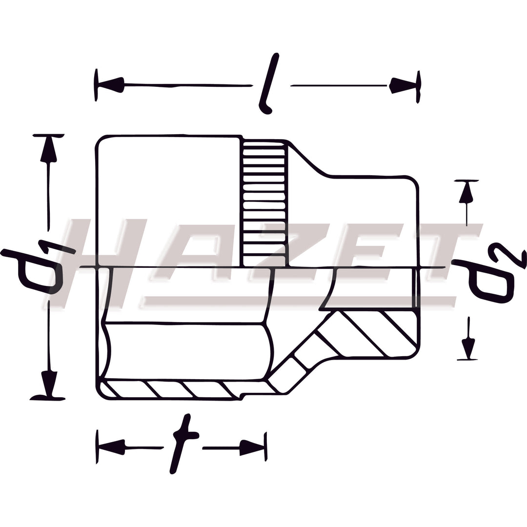 Hazet 900Z-27 (12-Point) Hollow 12.5mm (1/2") 27 Socket