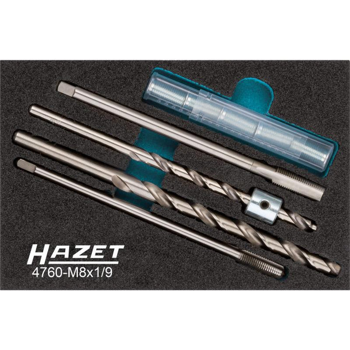 Hazet 4760-M8X1/9 Glow Plug Repair Set, 9 Pieces