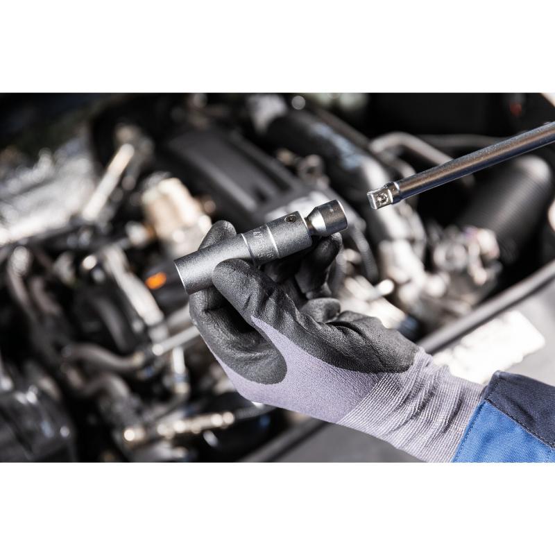 Hazet 4766 Spark Plug Wrench, 16mm (5/8") Hex, 3/8" Square Drive