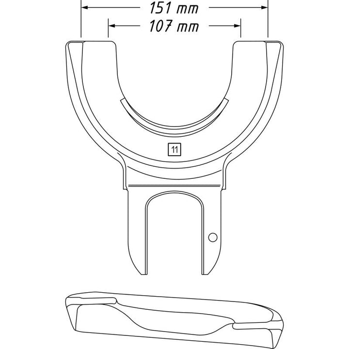 Hazet 4900-11 Tensioning Jaw, 107-151mm