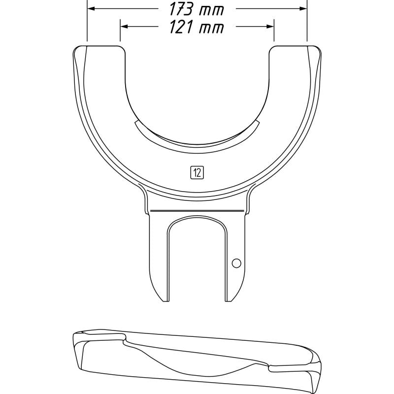 Hazet 4900-12 Tensioning Jaw, 121-173mm