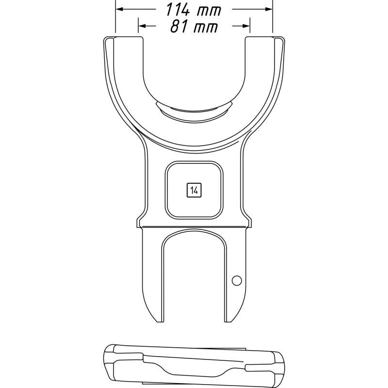 Hazet 4900-14A Tensioning Jaw, 81-114mm