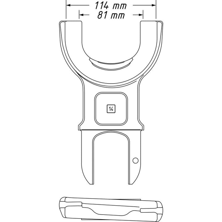 Hazet 4900-14A Tensioning Jaw, 81-114mm