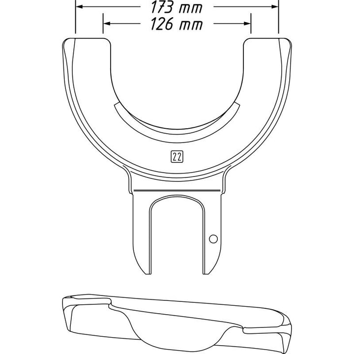 Hazet 4900-22 Tensioning Jaw, 126-173mm