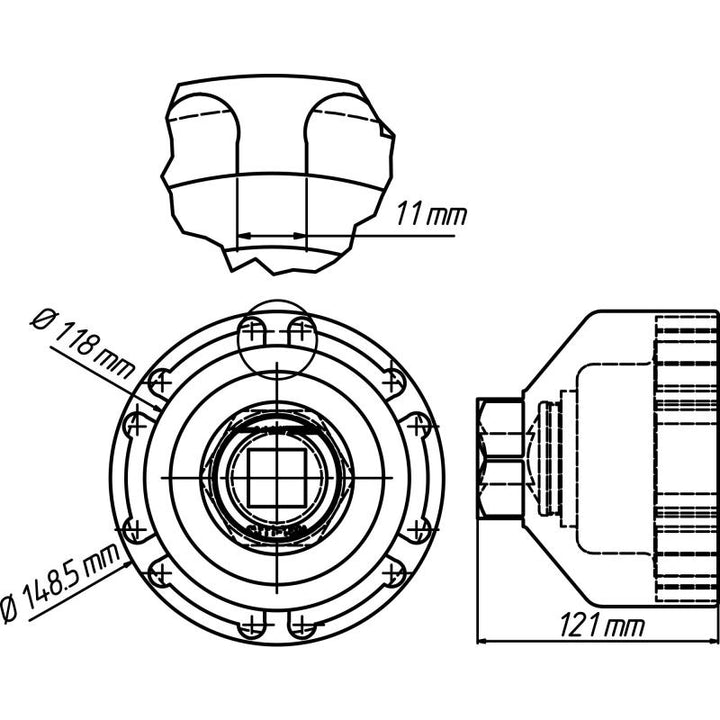 Hazet 4937-111/2 Commercial Vehicle Pin Wrench Set for Rear Axle Man, 121mm, 2 Pieces