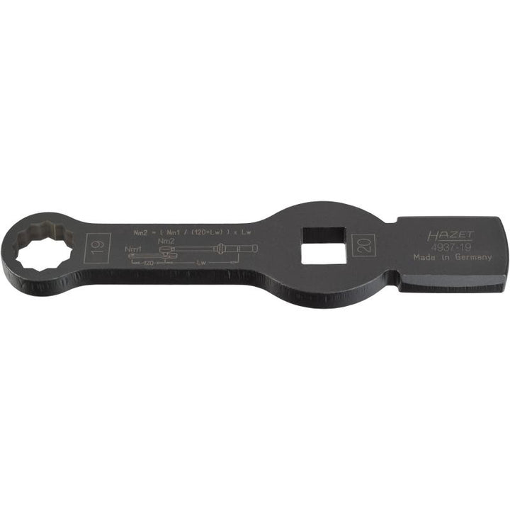 Hazet 4937-21 Box-End Wrench - Striking Face Pattern with 2 Striking, 21mm