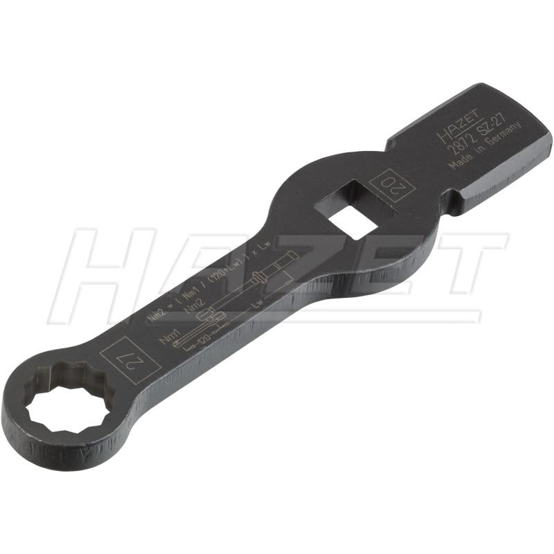 Hazet 4937-19 Box-End Wrench - Striking Face Pattern with 2 Striking Faces, 12-Point, 19mm