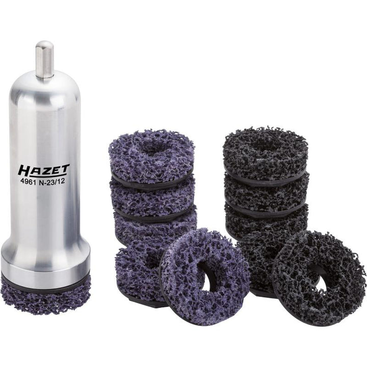 Hazet 4961N-23/12 Commercial Vehicle Wheel Hub Grinder Set, 12 Pieces