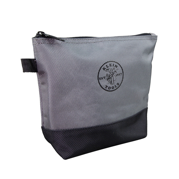 Klein Tools 55470 Utility Bag, Stand-Up Zipper Tool Bags in Orange/Black, Gray/Black, 2-Pack