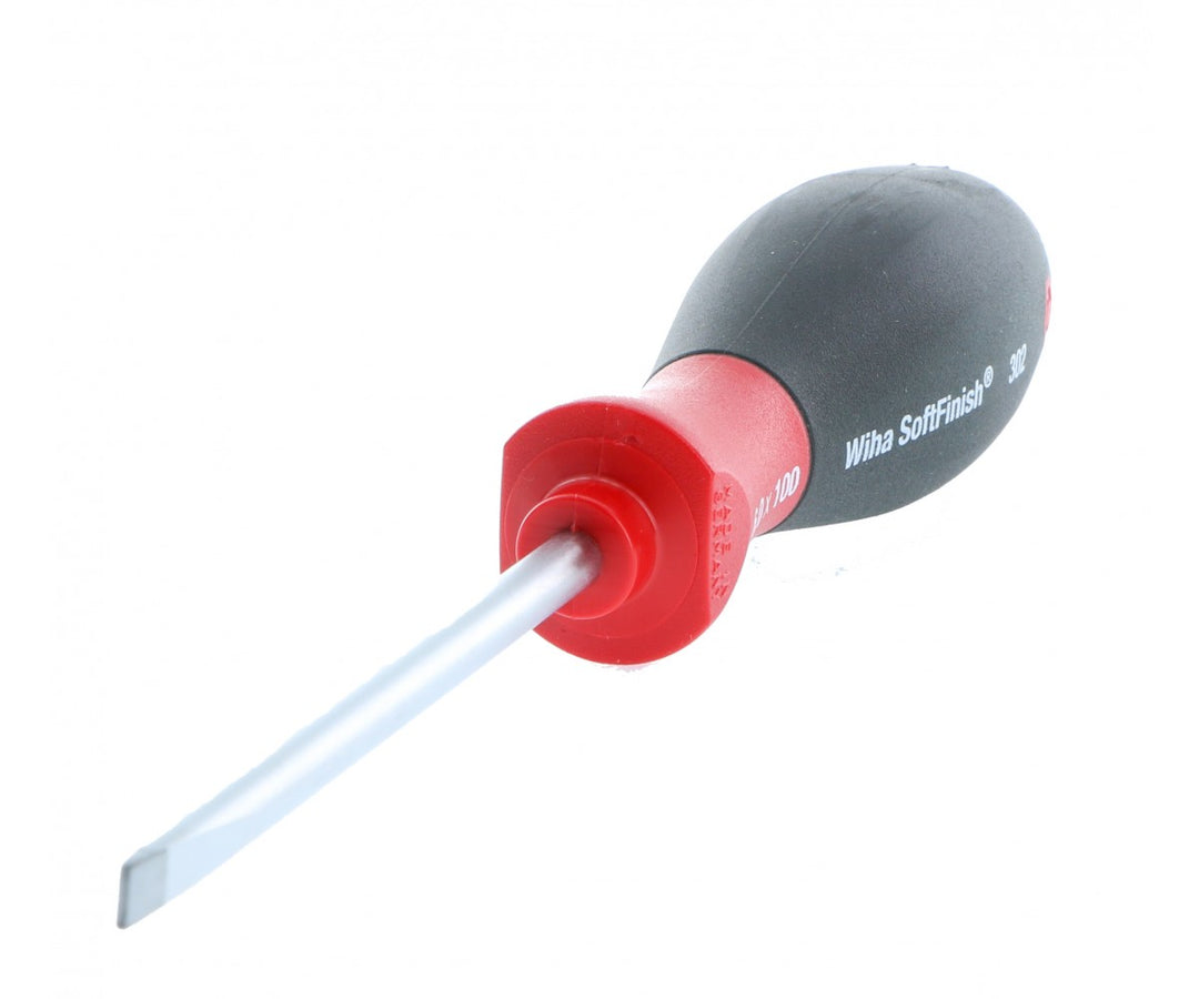 Wiha Tools 30222 SoftFinish Slotted Screwdriver, 6.0 mm x 100 mm
