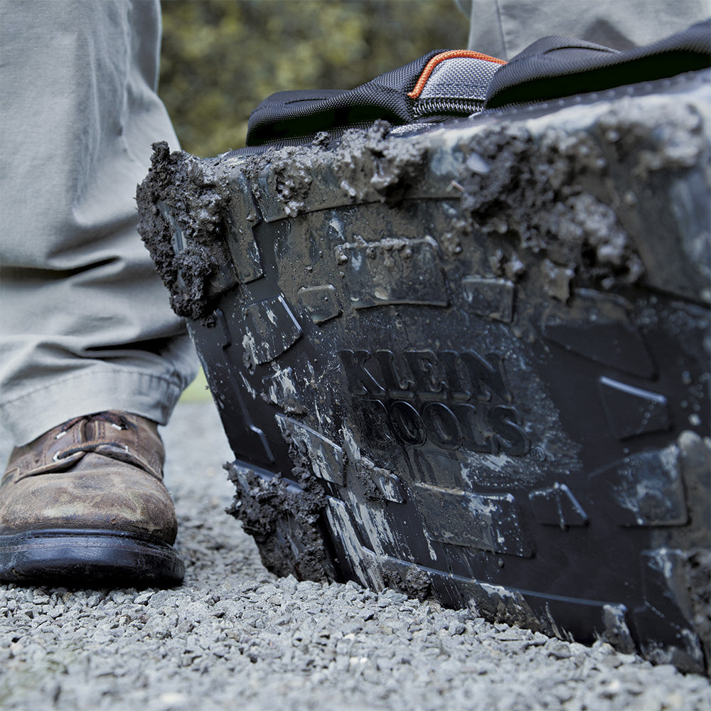 Klein Tools 55431 Tool Bag with Padded Shoulder Strap and Handles, Lighted Tool Storage with 31 Pocket