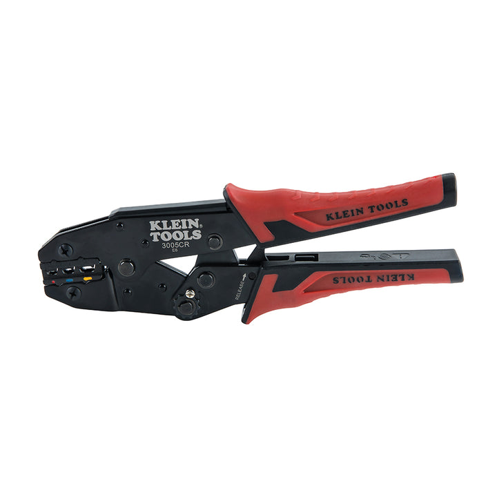Klein Tools 3005CR Ratcheting Crimper, 10-22 AWG - Insulated Terminals