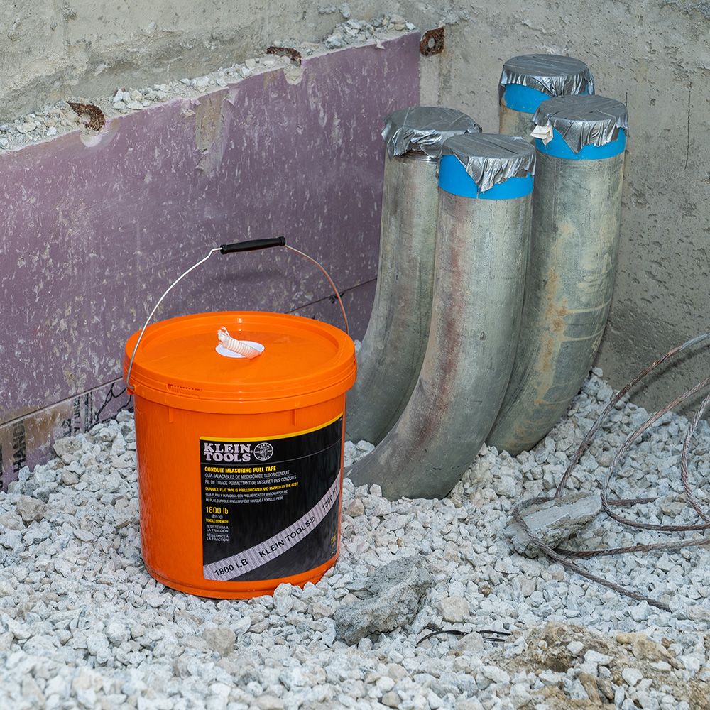 Klein Tools 50131 Conduit Measuring Pull Tape for Heavy-Duty Cable and Wire Pulling, 1800-Pound x 1300-Foot Long