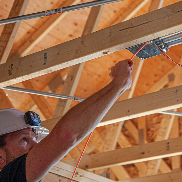 Klein Tools 56380 Multi-Groove Fiberglass Fish Tape with Spiral Steel Leader, 100-Foot