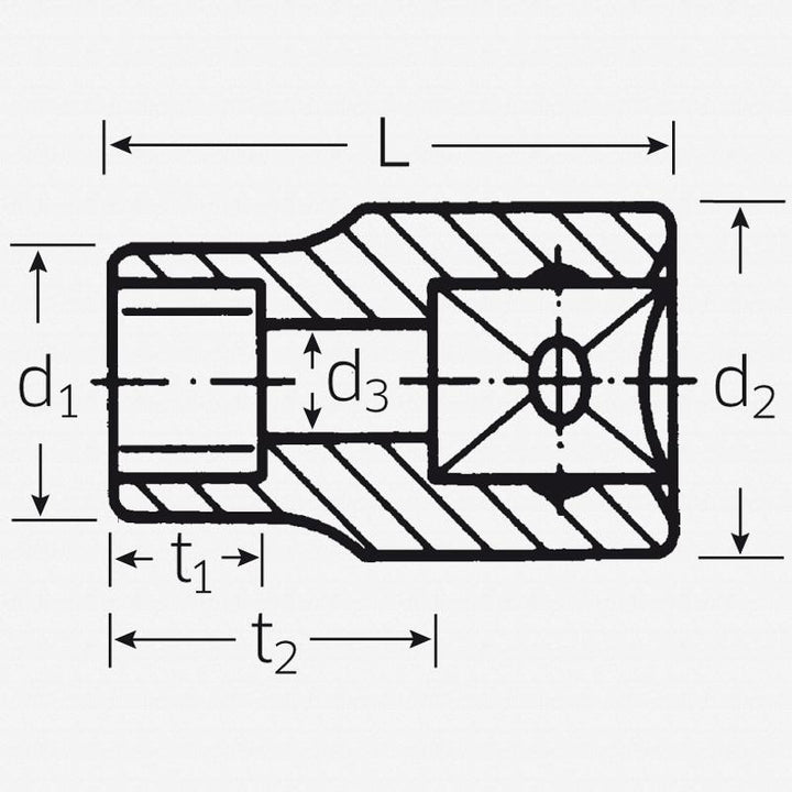 Stahlwille 02270006 45TX 3/8" External TORX® Socket, E6