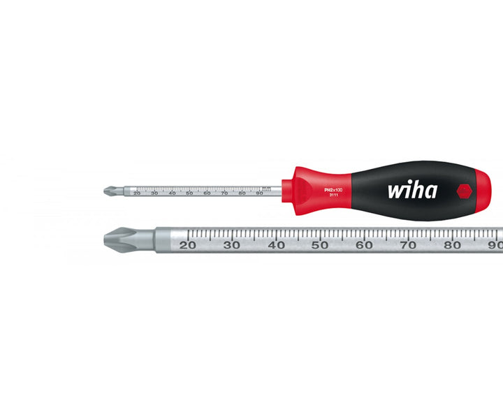 Wiha Tools 31137 MeasureUp Phillips Screwdriver, #2 x 100 mm