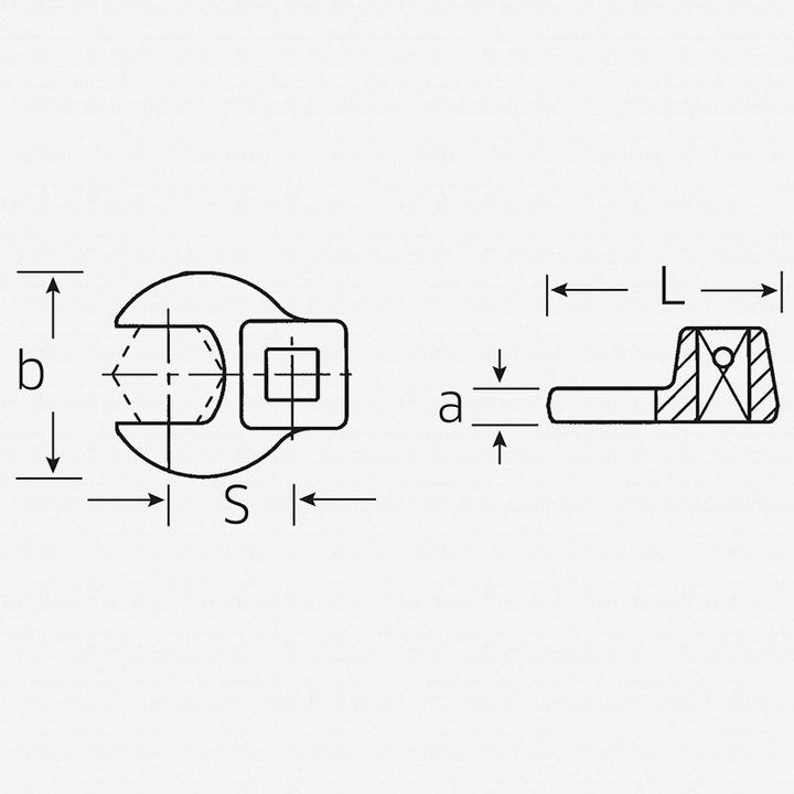 Stahlwille 02200013 540-13 Crow Foot Spanner, 3/8" Drive, 13mm