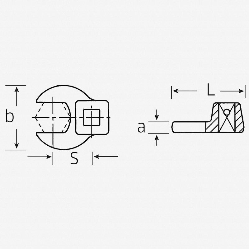 Stahlwille 02200014 540 CROW-RING Spanners, 3/8 inch Drive, 14 mm Size