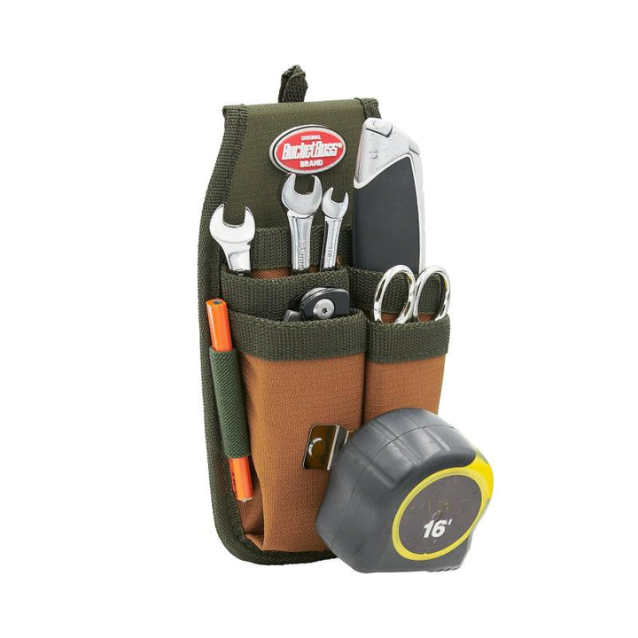 Bucket Boss 54184 Four-Barrel Sheath with FlapFit 4 Pockets, Tool Belts, Belt Slot, For 2 in Max Belt Wd, Open Top