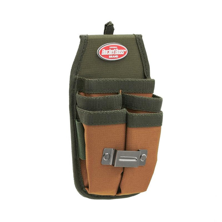 Bucket Boss 54184 Four-Barrel Sheath with FlapFit 4 Pockets, Tool Belts, Belt Slot, For 2 in Max Belt Wd, Open Top