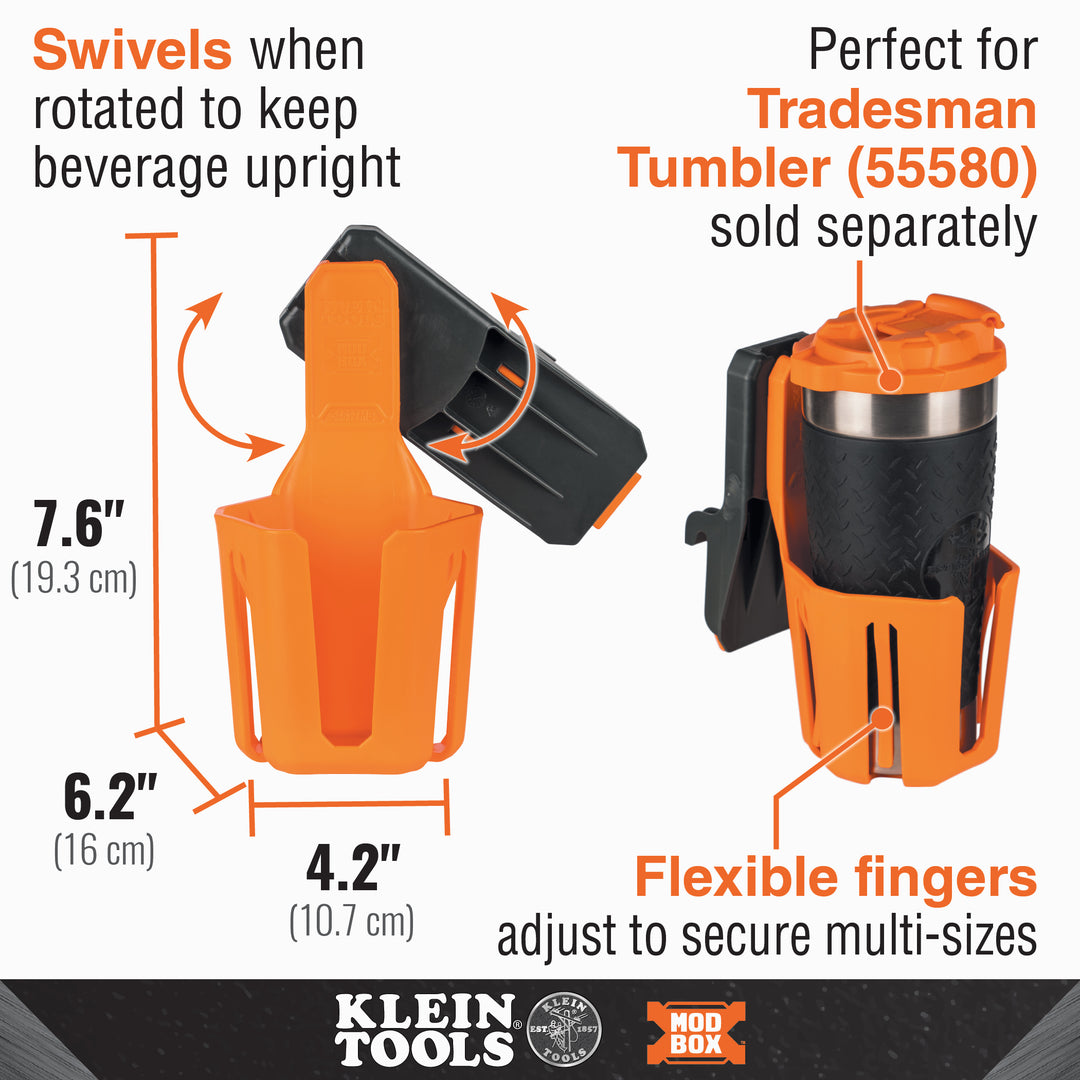 Klein Tools 54817MB MODbox Cup Holder Rail Attachment