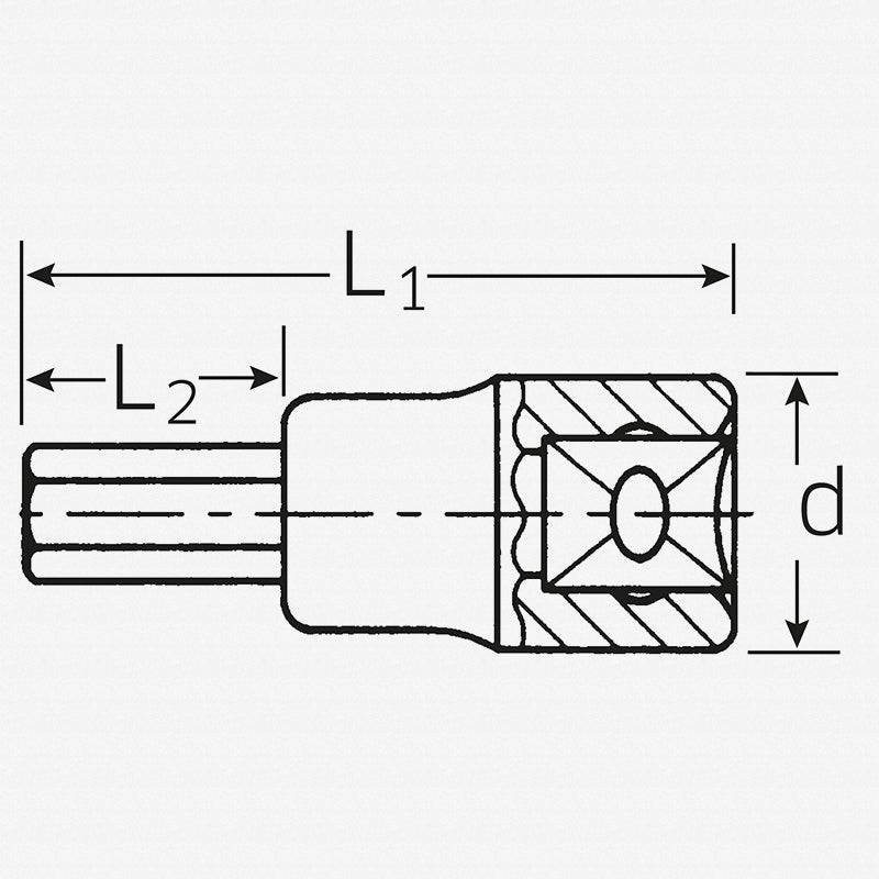 Stahlwille 03050005 54 1/2" Hex Socket, 5 mm