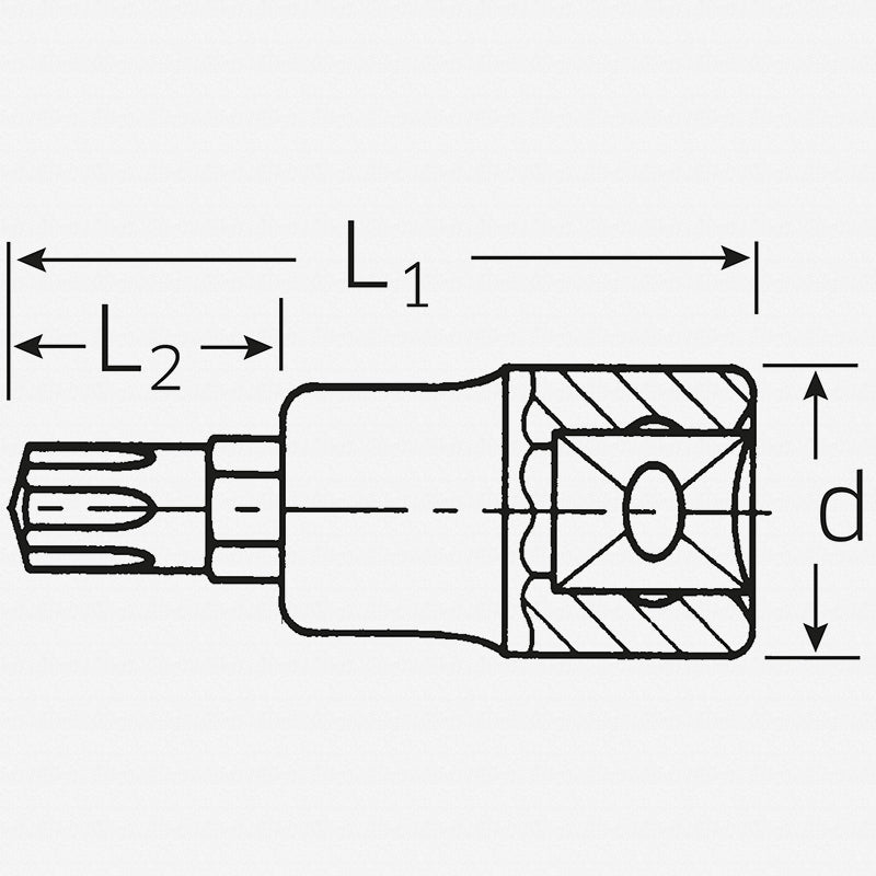 Stahlwille 03090013 54CV 1/2" RIBE Socket, M13