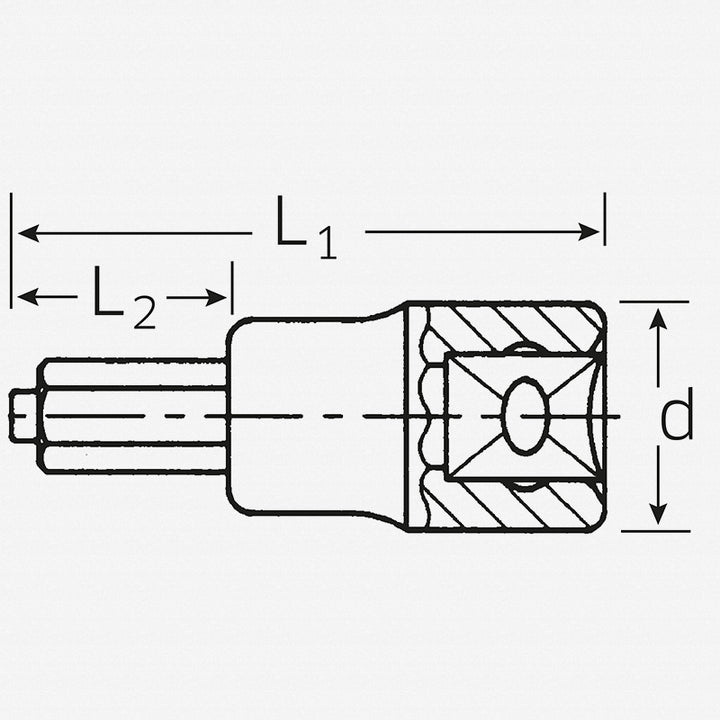 Stahlwille 03070012 54IC 1/2" Hex Socket , 12 mm