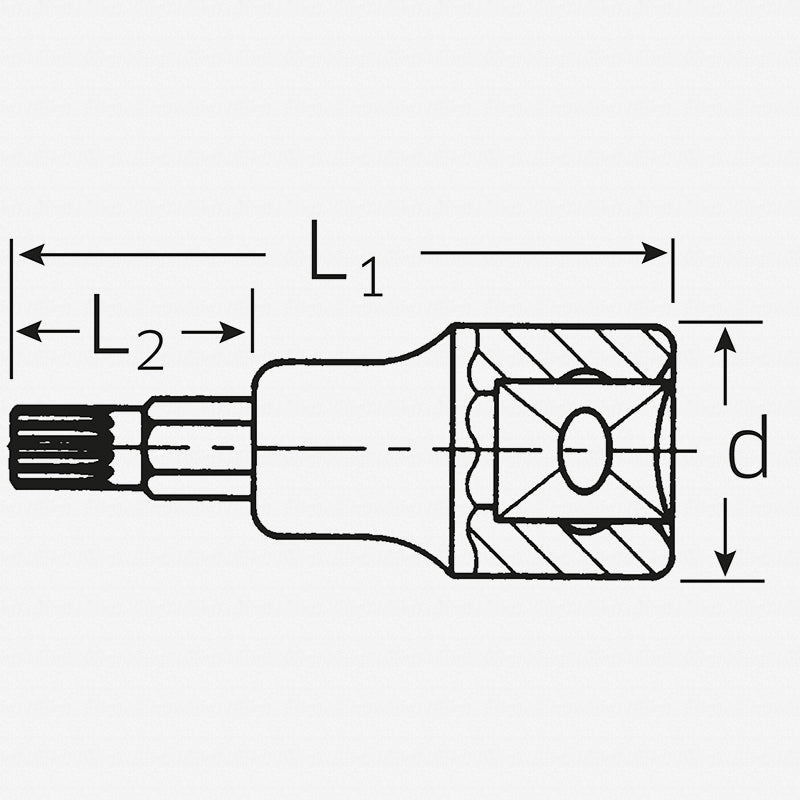 Stahlwille 03060014 54X 1/2" XZN Socket, M14