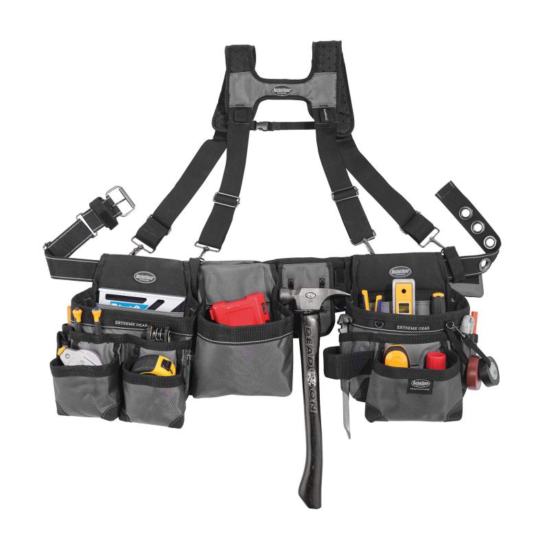 Bucket Boss 55135 Mullet Buster Tool Belt with Suspenders.