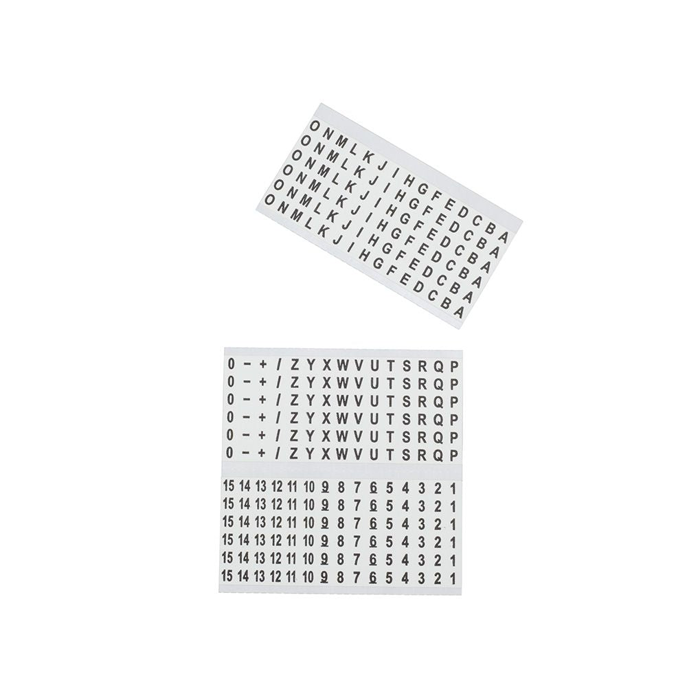 Klein Tools 56253 Wire Marker Book, Black Letters, Numbers, and Symbols