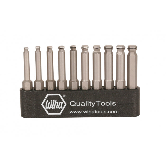 Wiha Tools 74999 MagicRing Ball End Hex Power Bit Belt Pack, 10 Pc.