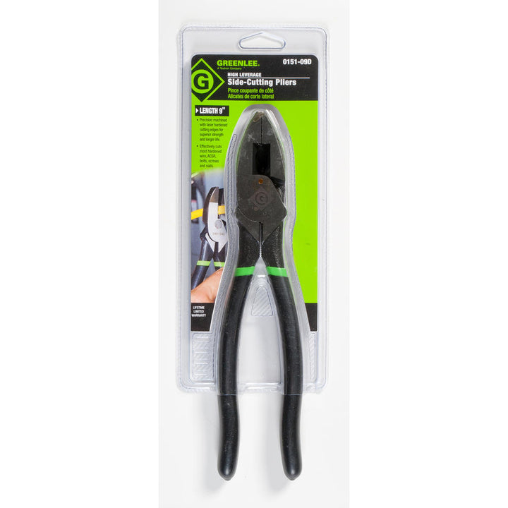 Greenlee 0151-09D Pliers, Side Cutting 9" Dipped