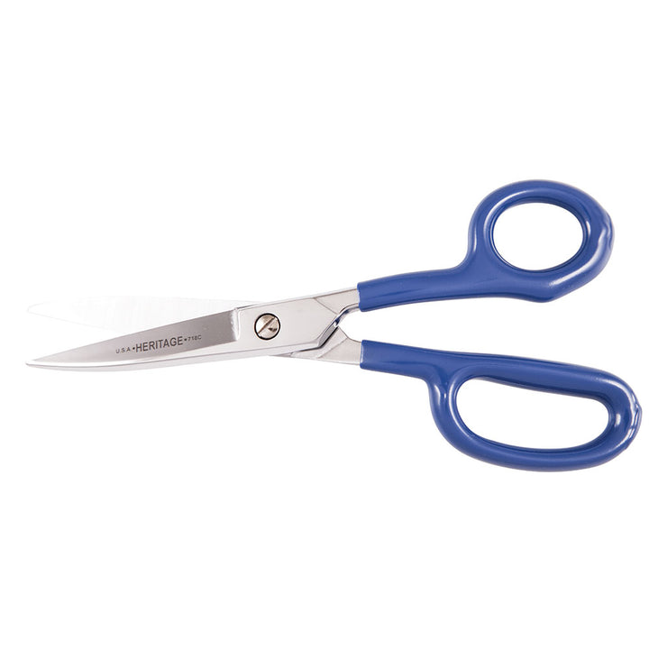 Heritage Cutlery 718C 8 5/8'' Heavy Duty Shear / Curved / Coated Handle