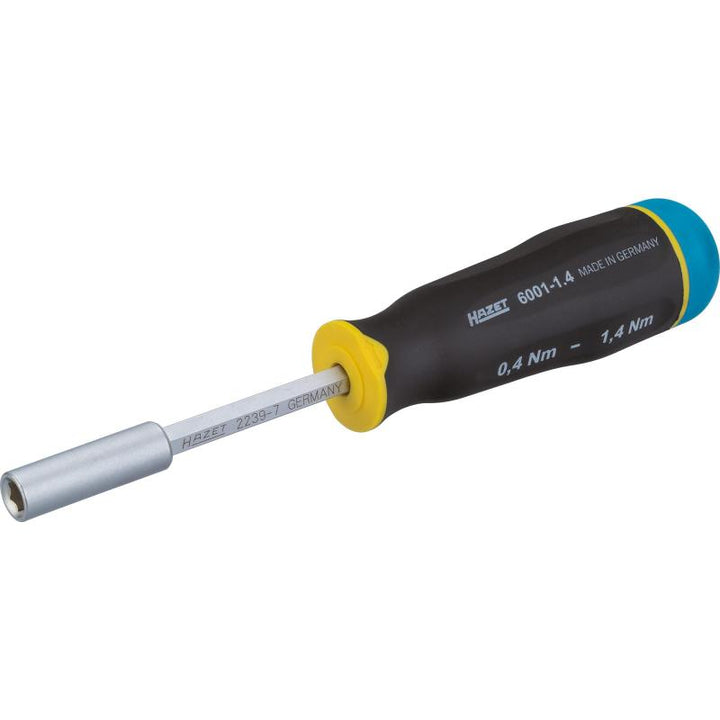 Hazet 6001-1.4/3 Torque Screwdrivers, 0.4-1.4 Nm, 6.3mm (1/4") Hollow Hex, 3 Pieces