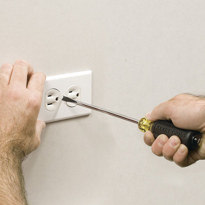 Klein Tools 85742 Screwdriver Set, 3/16 Cabinet and #2 Phillips Precision Machined Tips, Cushion-Grip Handles, Round Shank, 2-Piece