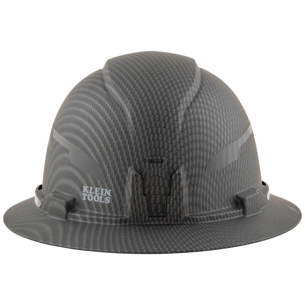 Klein Tools 60346 Hard Hat, Premium KARBN™, Non-Vented Full Brim, Class E with Headlamp