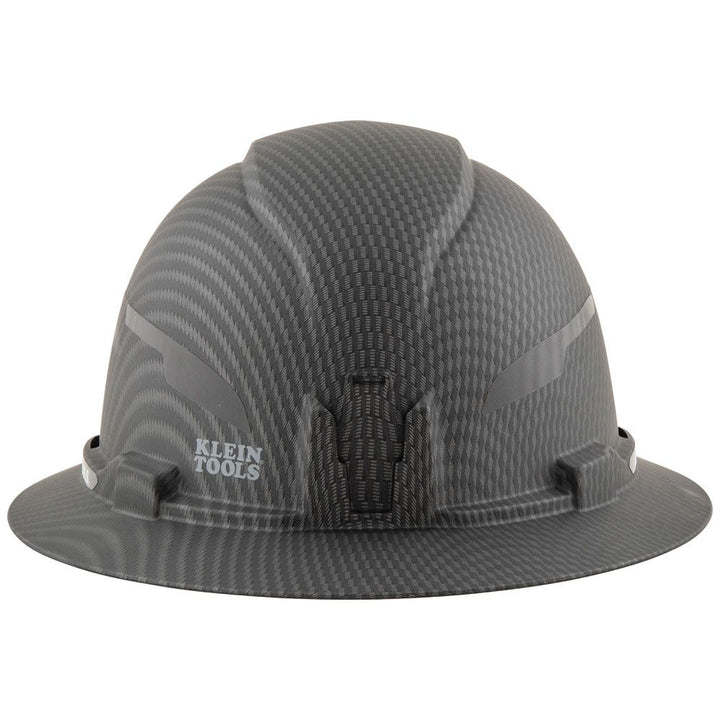Klein Tools 60346 Hard Hat, Premium KARBN™, Non-Vented Full Brim, Class E with Headlamp