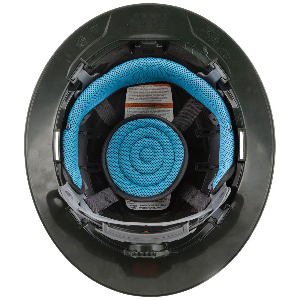 Klein Tools 60347 Hard Hat, Premium KARBN™, Vented Full Brim, Class C with Headlamp